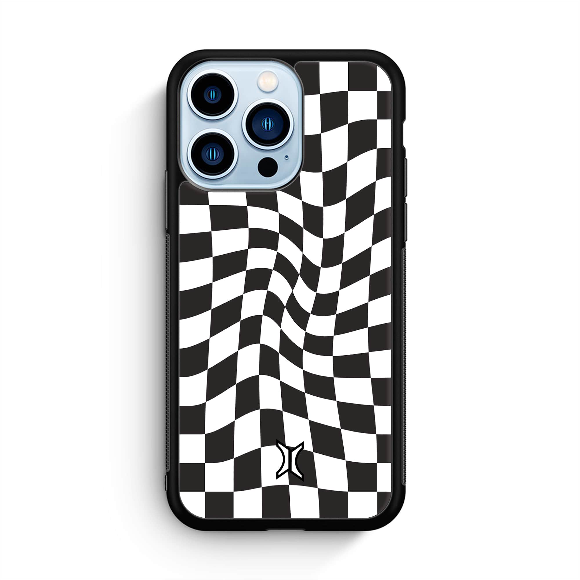 Monochrome Checkered Ucase [iPhone Glass Case]