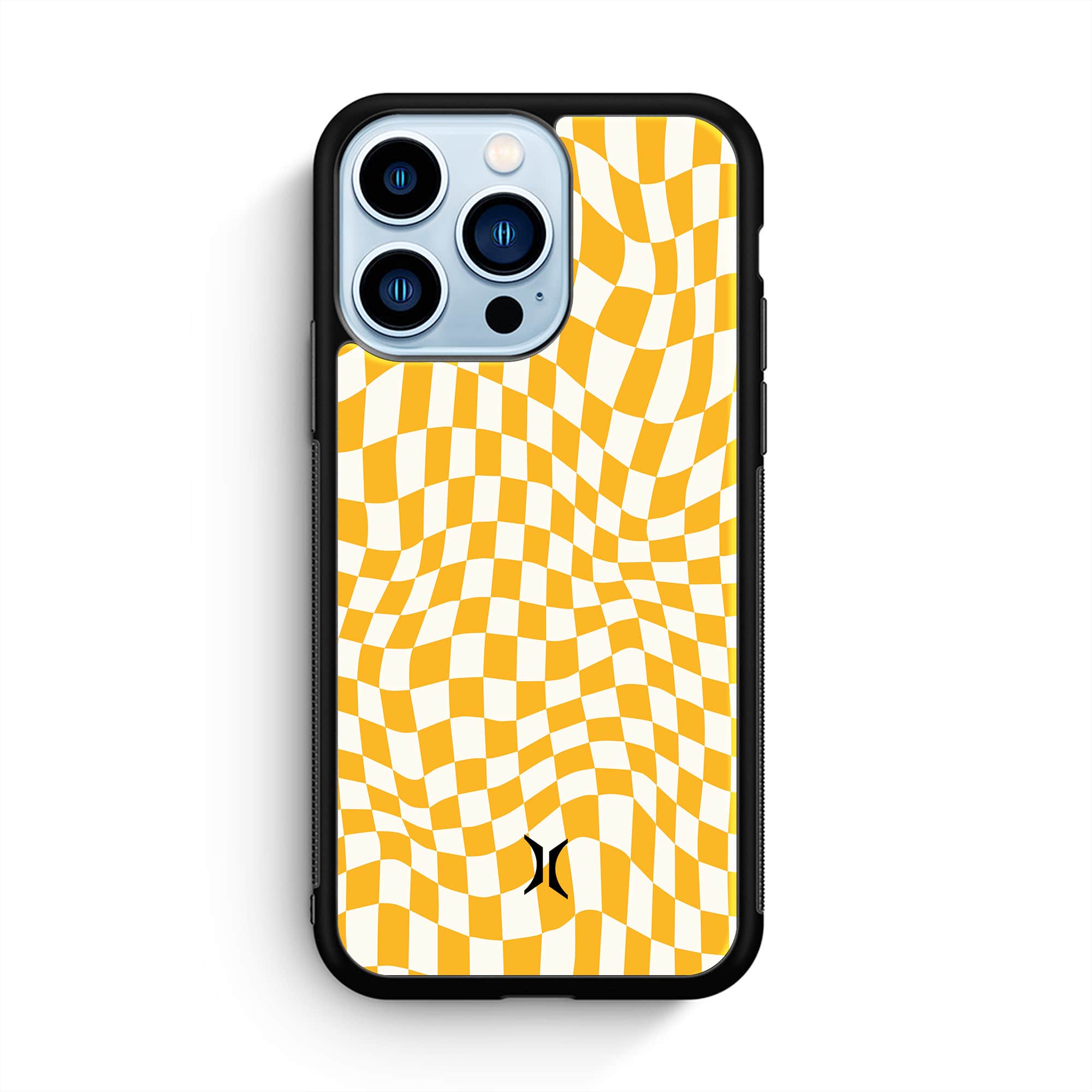 Orange Checkered Ucase [iPhone Glass Case]