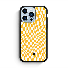 Orange Checkered Ucase [iPhone Glass Case]