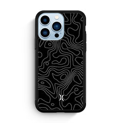 Monochrome Topography Ucase [iPhone Glass Case]