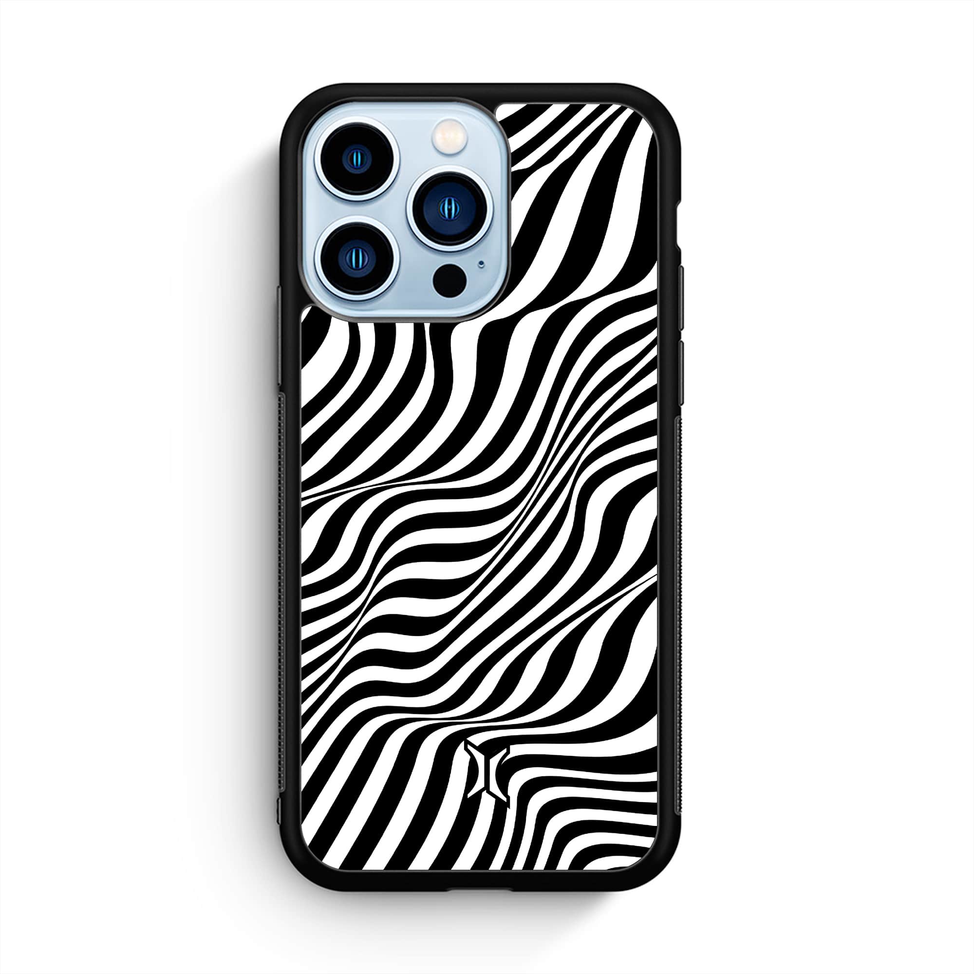 Monochrome Waves Ucase [iPhone Glass Case]